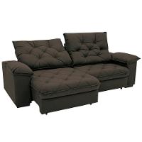 Sofá 4 Lugares Linoforte Luggero Retrátil e Reclinável Revestido em Tecido Suede - 230cm de largura - 7