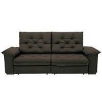 Sofá 4 Lugares Linoforte Luggero Retrátil e Reclinável Revestido em Tecido Suede - 230cm de largura - 8