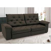 Sofá 4 Lugares Linoforte Luggero Retrátil e Reclinável Revestido em Tecido Suede - 230cm de largura - 3