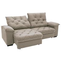 Sofá 3 Lugares Linoforte Luggero Retrátil e Reclinável Revestido em Tecido Suede com 200cm de Largura - 6