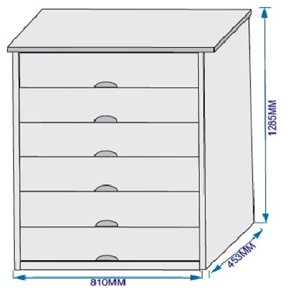 Cômoda Mademarques Hamburgo com 6 Gavetas - 2