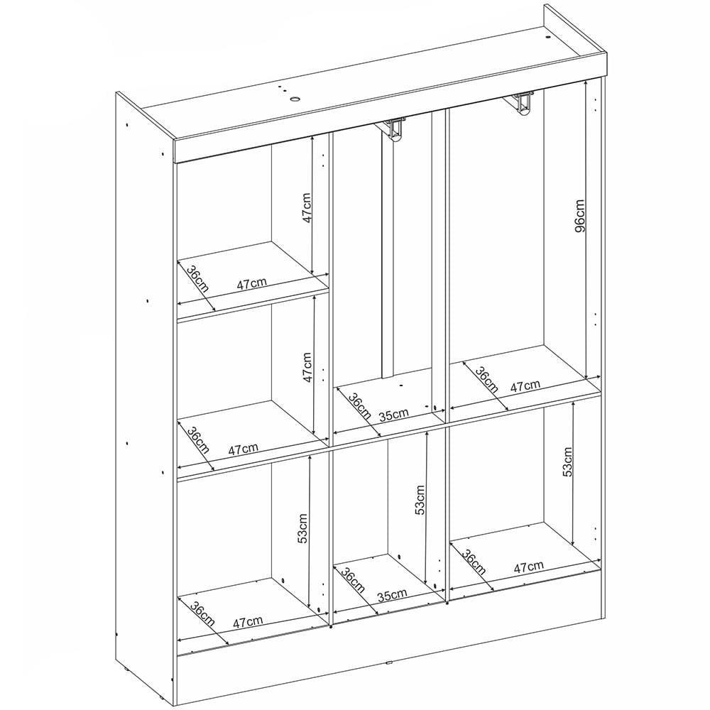 Guarda-Roupa Demóbile Ártico com 5 Portas e 135cm de Largura - 6