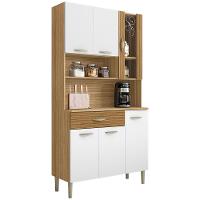 Cozinha Compacta Kits Paraná Golden com 6 Portas, 1 Gaveta e 1 Prateleira - 91cm de largura - Freijó/Patina - 2