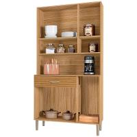 Cozinha Compacta Kits Paraná Golden com 6 Portas, 1 Gaveta e 1 Prateleira - 91cm de largura - Freijó/Patina - 3