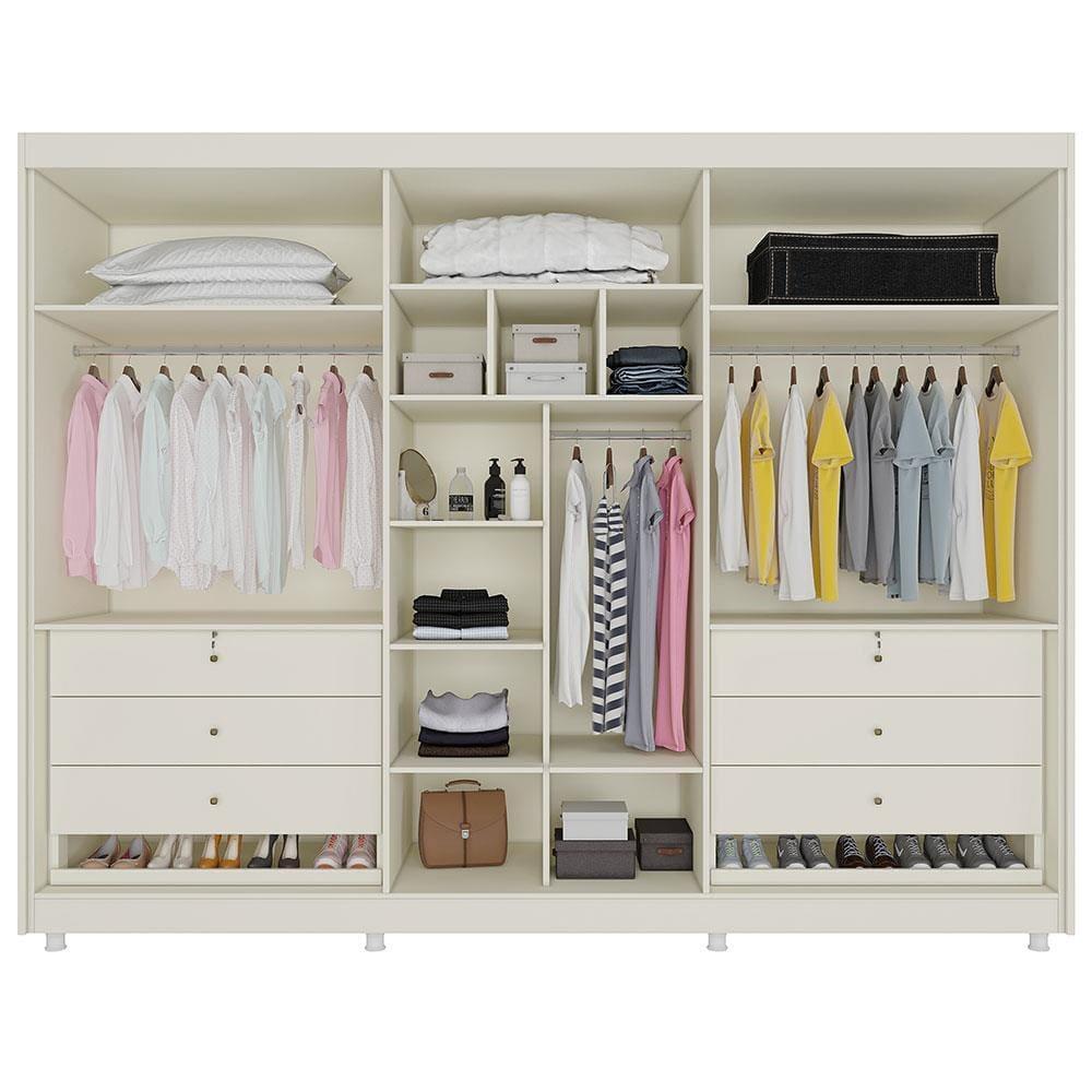Guarda-Roupa Casal Europa Palermo com 6 Portas e 6 Gavetas - 250cm de largura - 3