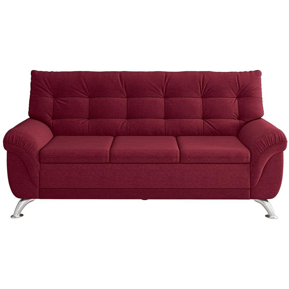 Sofá 3 Lugares Linoforte Arezzo Revestido em Suede com 202cm de Largura - 3