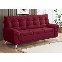 Sofá 3 Lugares Linoforte Arezzo Revestido em Suede com 202cm de Largura - 2