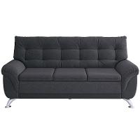 Sofá 3 Lugares Linoforte Arezzo Revestido em Suede com 202cm de Largura - 3