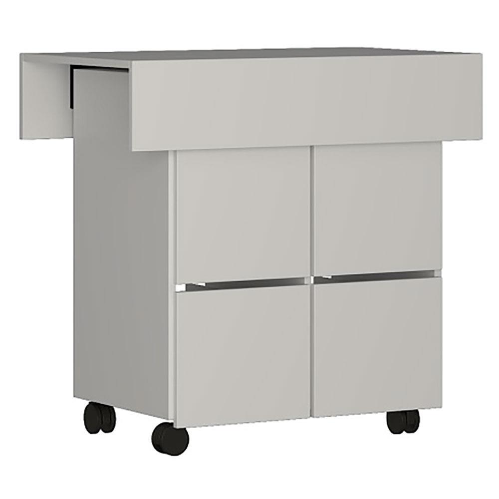 Mesa Retangular Nova Móbile Moove com 4 Bancos, Prateleira e Tampo Dobrável - 6