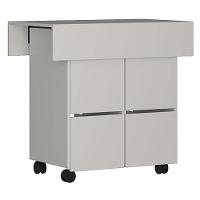 Mesa Retangular Nova Móbile Moove com 4 Bancos, Prateleira e Tampo Dobrável - 6