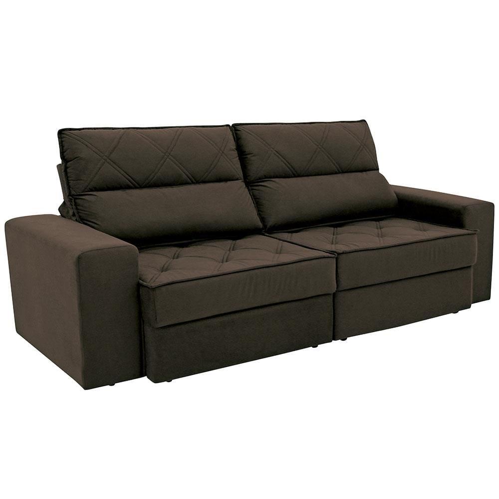 Sofá 4 Lugares Linoforte Fassatti Retrátil e Reclinável Revestido em Tecido Suede com 230cm de Largura - 6