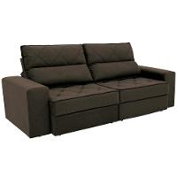 Sofá 4 Lugares Linoforte Fassatti Retrátil e Reclinável Revestido em Tecido Suede com 230cm de Largura - 6