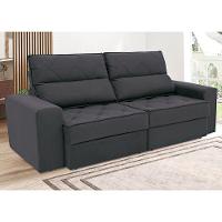 Sofá 4 Lugares Linoforte Fassatti Retrátil e Reclinável Revestido em Tecido Suede com 230cm de Largura - 3