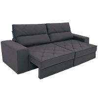 Sofá 4 Lugares Linoforte Fassatti Retrátil e Reclinável Revestido em Tecido Suede com 230cm de Largura - 8