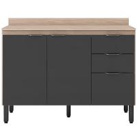 Balcão Demóbile Firenze com 3 Portas, 2 Gavetas e 1 Prateleira - 1