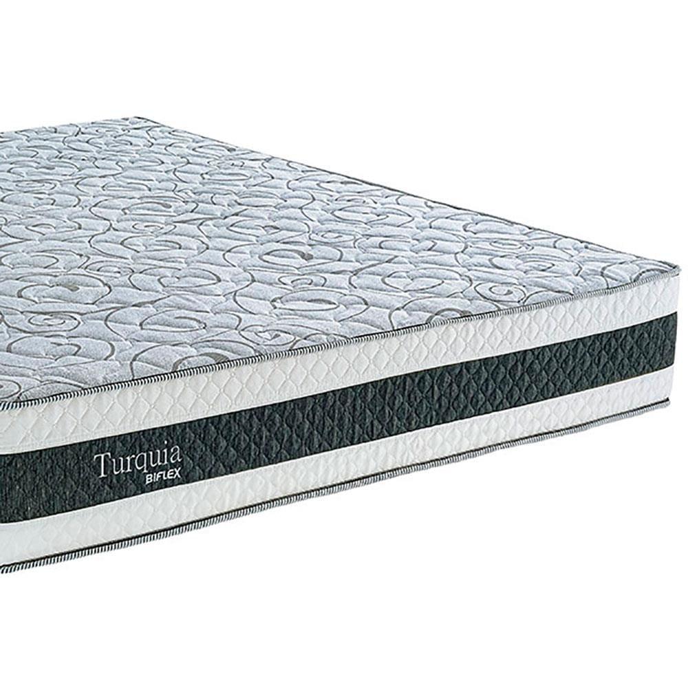 Colchão Queen Size Biflex Turquia com Molas Ensacadas e Pillow Inn 30x158x198cm - Branco/Grafite - 4