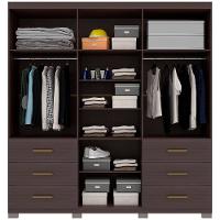 Guarda-Roupa Bartira Santiago com 6 Portas e 6 Gavetas Externas - 209,2cm de Largura - 3