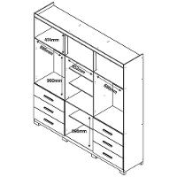 Guarda-Roupa Bartira Santiago com 6 Portas e 6 Gavetas Externas - 209,2cm de Largura