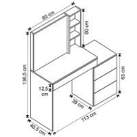 Penteadeira Nova Mobile Anne com Espelho e 4 Gavetas - 5