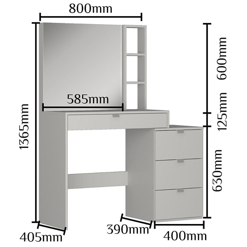 Penteadeira Nova Mobile Anne com Espelho e 4 Gavetas - 5