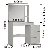Penteadeira Nova Mobile Anne com Espelho e 4 Gavetas - 5
