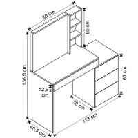 Penteadeira Nova Mobile Anne com Espelho e 4 Gavetas - 6