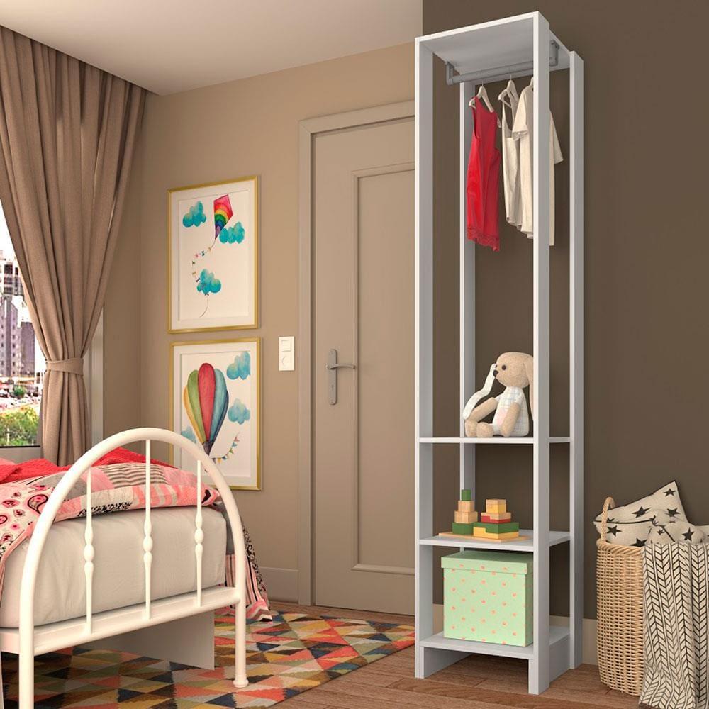 Armário Closet Nova Mobile Slim Yes com 3 Prateleiras e Cabideiro - 1