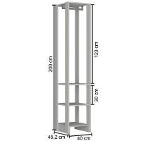 Armário Closet Nova Mobile Slim Yes com 3 Prateleiras e Cabideiro - 3