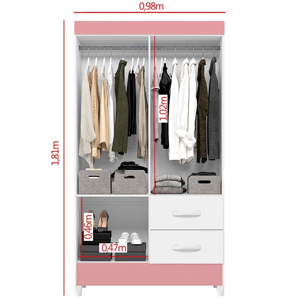 Guarda-Roupa Palumóveis Mobi com 4 Portas e 2 Gavetas - 8