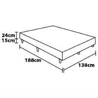 Base Box para Colchão de Casal Biflex Turquia 39x138x188cm - Grafite - 2