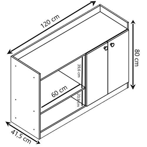 Balcão Micro-ondas Nova Móbile Classic com 2 Portas e 2 Prateleiras - 4