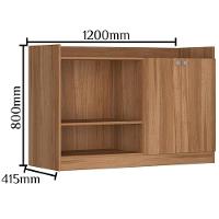 Balcão Micro-ondas Nova Móbile Classic com 2 Portas e 2 Prateleiras - 3