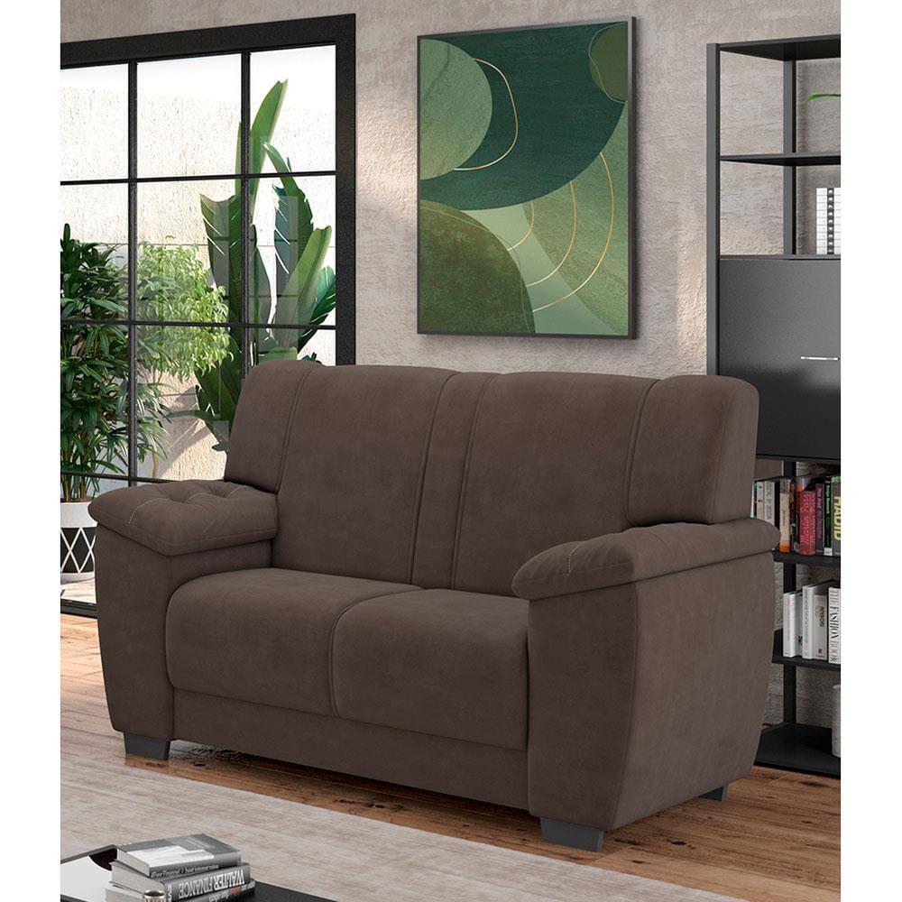 Sofá 2 Lugares Luizzi Roma II com 133cm de Largura e Revestimento em Veludo - 1