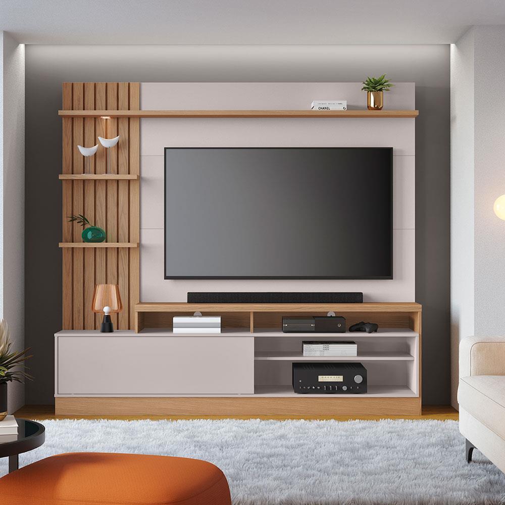 Painel Home Colibri Maceió com 4 Prateleiras, 4 Nichos, para TVs até 65” - 1
