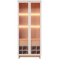 Cristaleira Colibri Guanabara MDP com 3 Prateleiras, 2 Portas de Vidro, 1 Gaveta e 1 Adega - 2