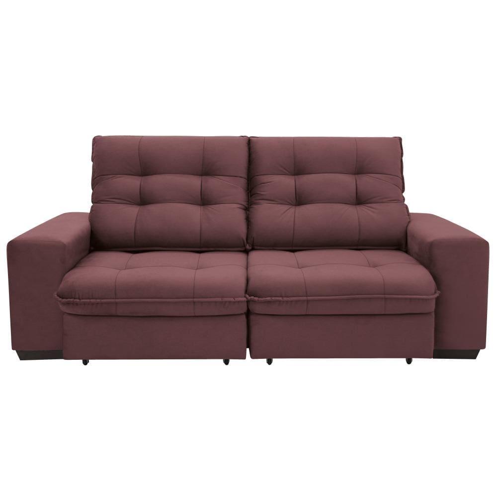 Sofá 3 Lugares Linoforte Benetton Retrátil e Reclinável, Revestido em Tecido Suede - 200cm de largura - 2