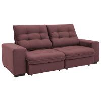 Sofá 3 Lugares Linoforte Benetton Retrátil e Reclinável, Revestido em Tecido Suede - 200cm de largura - 3