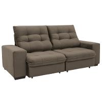 Sofá 3 Lugares Linoforte Benetton Retrátil e Reclinável, Revestido em Tecido Suede - 200cm de largura - 3