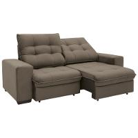 Sofá 3 Lugares Linoforte Benetton Retrátil e Reclinável, Revestido em Tecido Suede - 200cm de largura