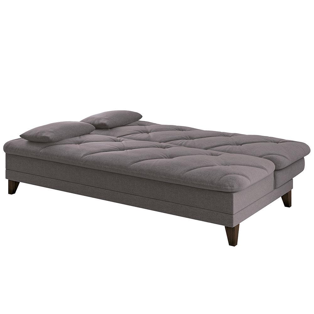 Sofá-Cama 3 Lugares Linoforte Jamile com Encosto Reclinável em Tecido Suede - 188cm de Largura - 8
