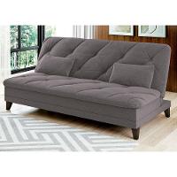 Sofá-Cama 3 Lugares Linoforte Jamile com Encosto Reclinável em Tecido Suede - 188cm de Largura - 2