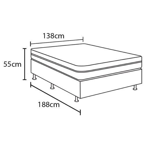 Cama Box Conjugada Casal Umaflex New Florença com Molas Ensacadas 55x138x188cm - Marrom e Bege - 6