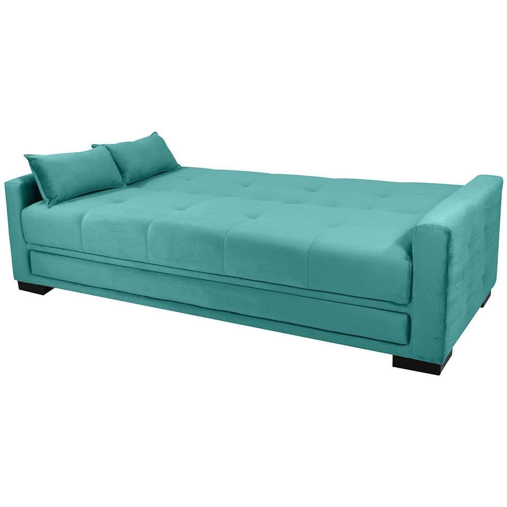 Sofá-Cama 3 Lugares Matrix Grazi Revestido em Tecido Veludo - 206cm de largura - 4
