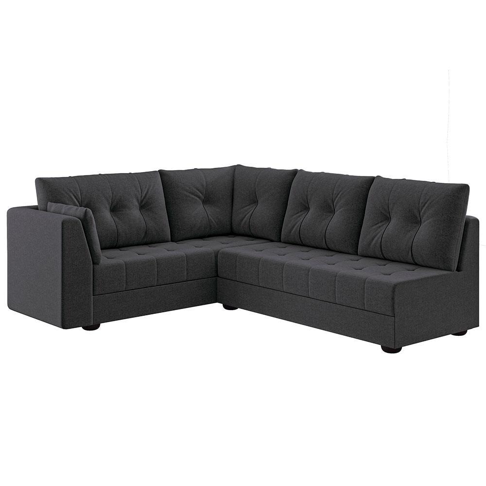 Sofá de Canto 6 Lugares Linoforte Toronto com Revestimento em Tecido Suede - 2