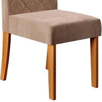 Cadeira de Jantar DJ Móveis Raquel Plus com Assento e Encosto Estofados com Revestimento em Veludo - 2