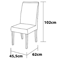 Cadeira de Jantar DJ Móveis Raquel Plus com Assento e Encosto Estofados com Revestimento em Veludo - 4