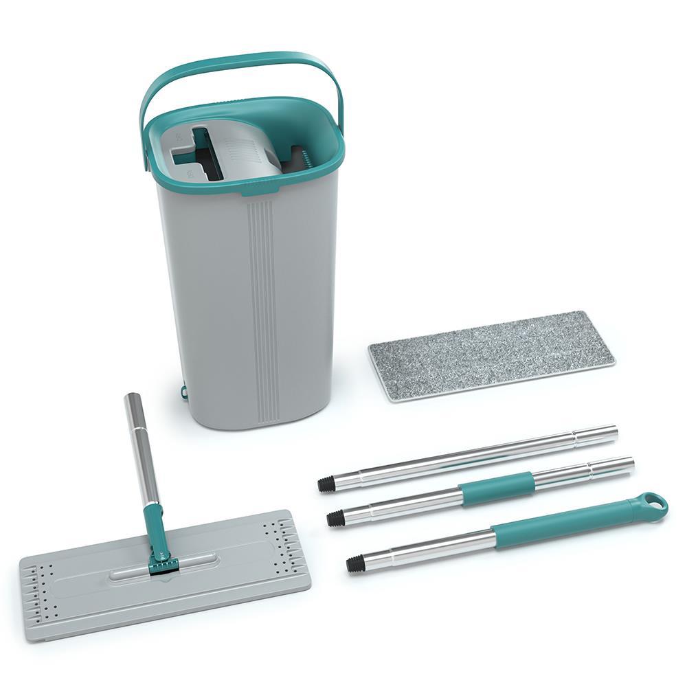 Mop Lava e Seca FlashLimp com Balde 5,5L e Refil – Cinza/ Verde - 2