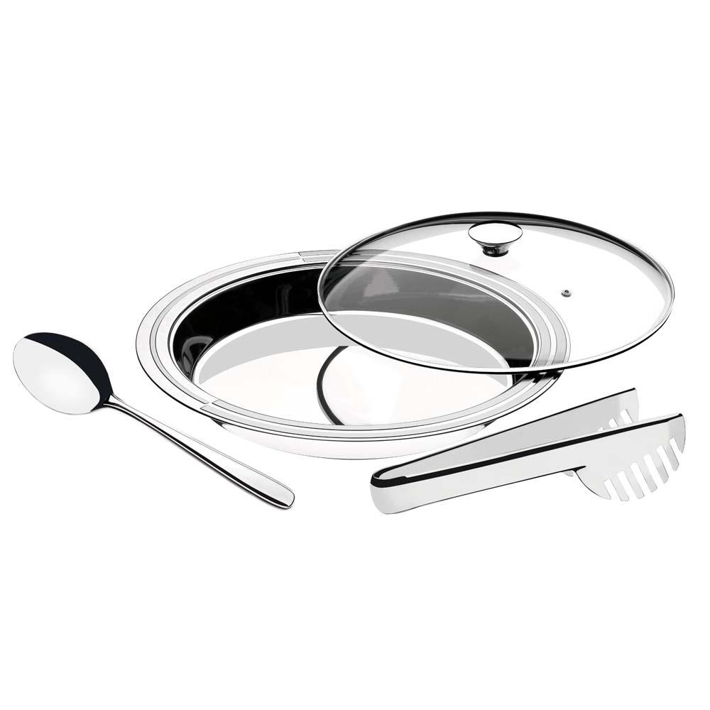Jogo para servir Arroz e Massa Tramontina Ciclo em Aço Inox - 3 Peças - 1