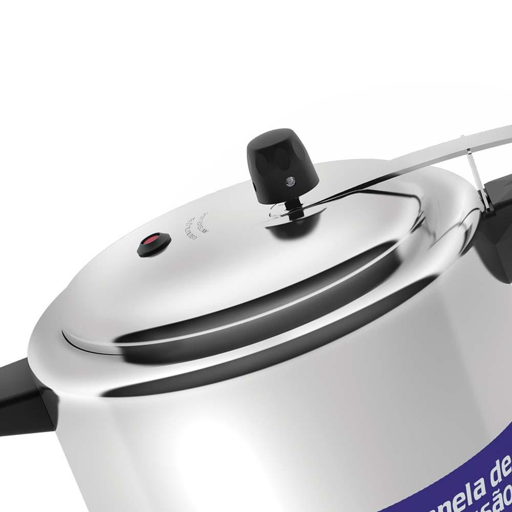 Panela de Pressão Panelux Alumínio Polido - 10 LT - 4