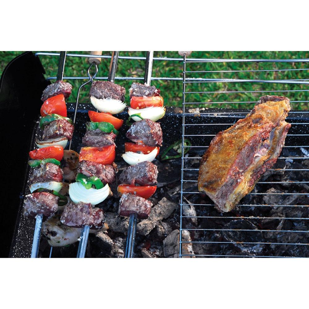 Churrasqueira Mor Arizona em Aço Esmaltado com Grelha e 3 Espetos - Preta - 3